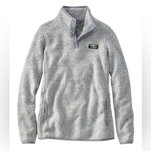 LL Bean Sweater Fleece Pullover - Gray Size Small S